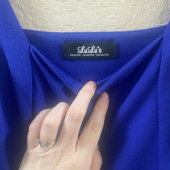 Lulus royal blue skater dress. - Picture 2 of 3